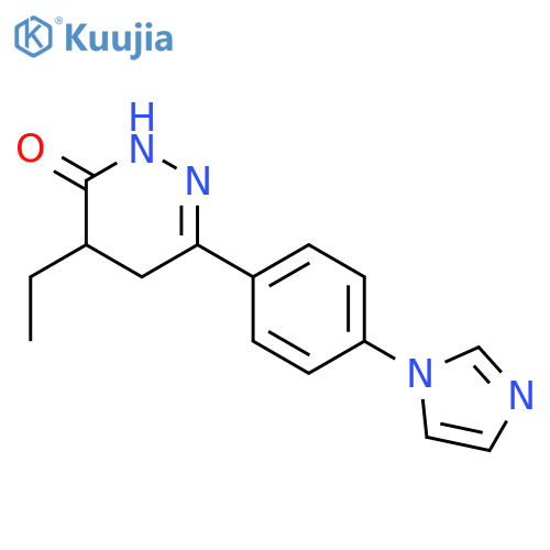 3(2H)-Pyridazinone, 4-ethyl-4,5-dihydro-6-[4-(1H-imidazol-1-yl)phenyl]- structure