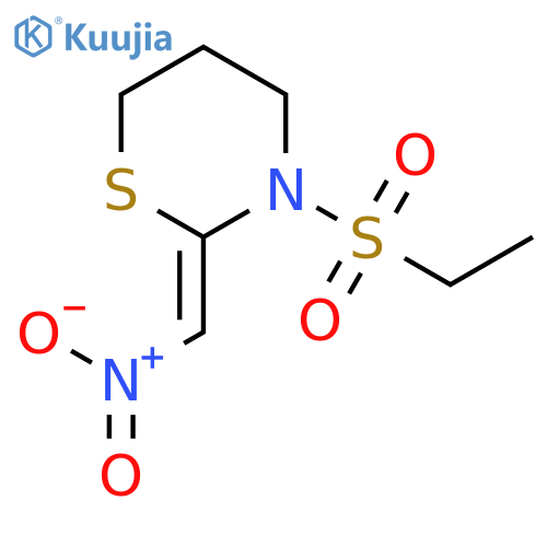 2H-1,3-Thiazine, 3-(ethylsulfonyl)tetrahydro-2-(nitromethylene)- structure