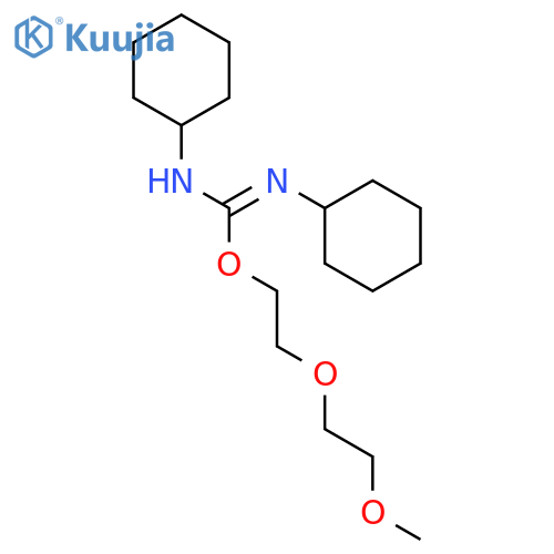 Carbamimidic acid, N,N'-dicyclohexyl-, 2-(2-methoxyethoxy)ethyl ester structure