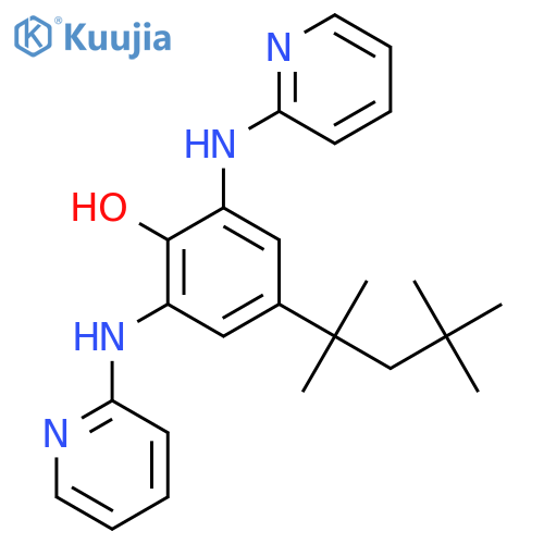 Phenol, 2,6-bis(pyridinylamino)-4-(1,1,3,3-tetramethylbutyl)- structure