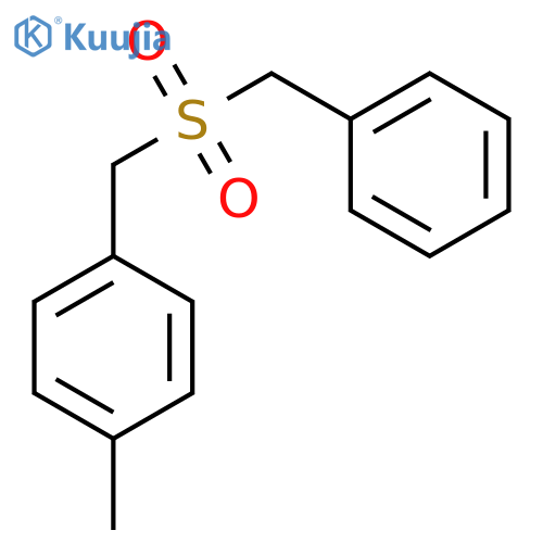 Benzene, 1-methyl-4-[[(phenylmethyl)sulfonyl]methyl]- structure