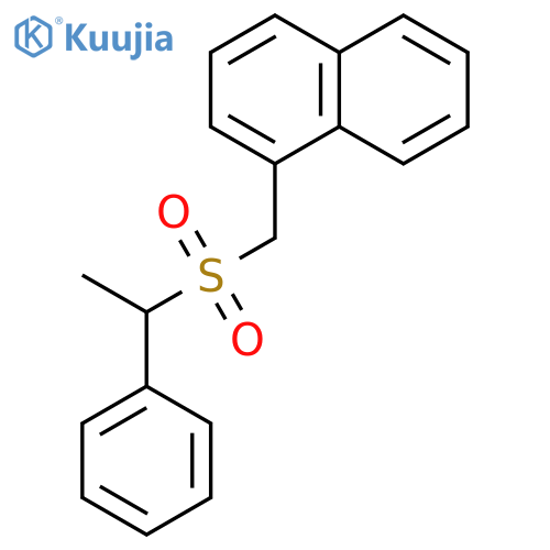 Naphthalene, 1-[[(1-phenylethyl)sulfonyl]methyl]- structure