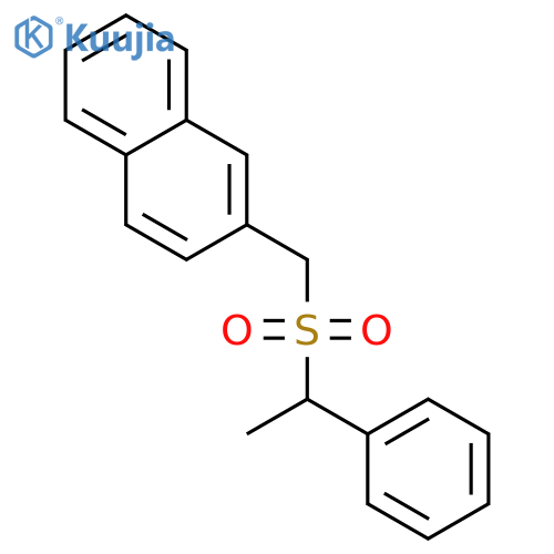 Naphthalene, 2-[[(1-phenylethyl)sulfonyl]methyl]- structure