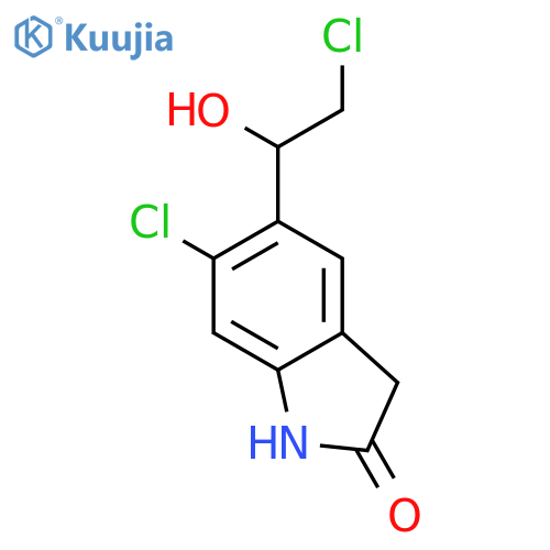 6-Chloro-5-(2-chloro-1-hydroxyethyl)-1,3-dihydro-2H-indol-2-one structure