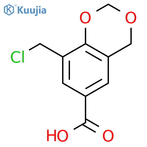 4H-1,3-Benzodioxin-6-carboxylicacid, 8-(chloromethyl)- structure
