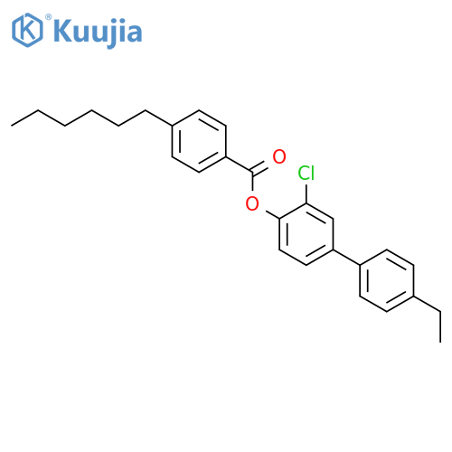 BENZOIC ACID, 4-HEXYL-, 3-CHLORO-4'-ETHYL[1,1'-BIPHENYL]-4-YL ESTER structure