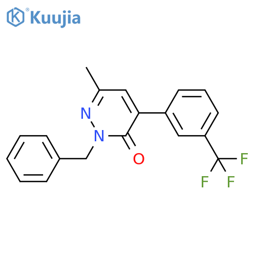 3(2H)-Pyridazinone, 6-methyl-2-(phenylmethyl)-4-[3-(trifluoromethyl)phenyl]- structure
