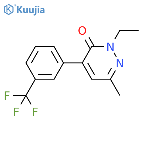 3(2H)-Pyridazinone, 2-ethyl-6-methyl-4-[3-(trifluoromethyl)phenyl]- structure