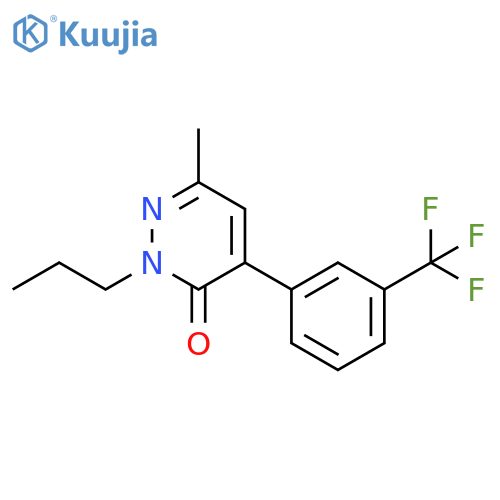 3(2H)-Pyridazinone, 6-methyl-2-propyl-4-[3-(trifluoromethyl)phenyl]- structure