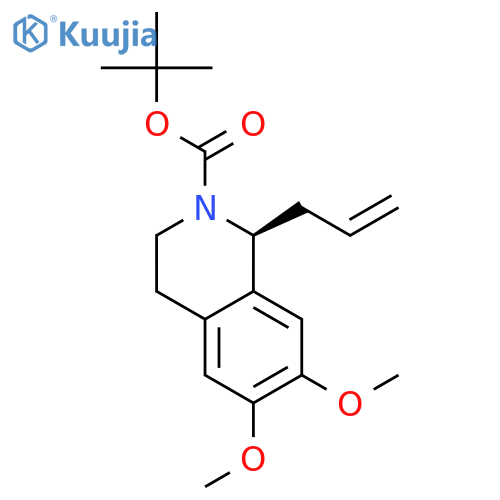 (S)-1-allyl-6,7-dimethoxy-3,4-dihydro-1H-isoquinoline-2-carboxylic acid tert-butyl ester structure