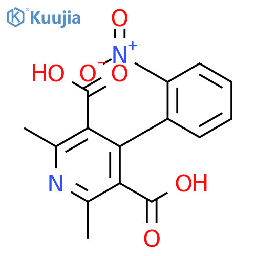 3,5-Pyridinedicarboxylicacid, 2,6-dimethyl-4-(2-nitrophenyl)- structure