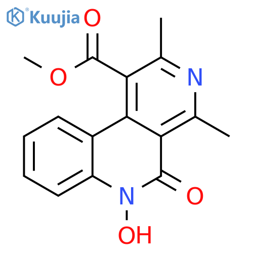 Benzo[c][2,7]naphthyridine-1-carboxylic acid, 5,6-dihydro-6-hydroxy-2,4-dimethyl-5-oxo-, methyl ester structure