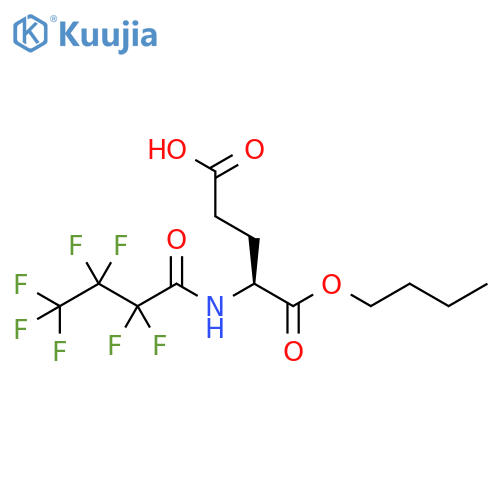 Glutamic acid, N-(2,2,3,3,4,4,4-heptafluoro-1-oxobutyl)-, 1-butyl ester structure