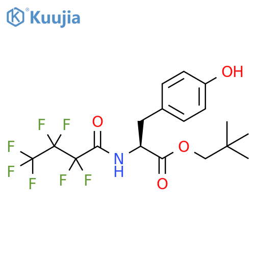 Tyrosine, N-(2,2,3,3,4,4,4-heptafluoro-1-oxobutyl)-, 2,2-dimethylpropyl ester structure