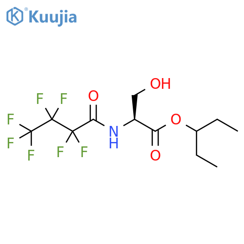 Serine, N-(2,2,3,3,4,4,4-heptafluoro-1-oxobutyl)-, 1-ethylpropyl ester structure