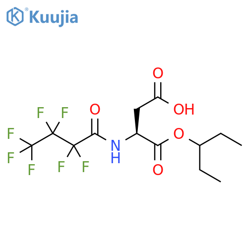 Aspartic acid, N-(2,2,3,3,4,4,4-heptafluoro-1-oxobutyl)-, 1-(1-ethylpropyl) ester structure