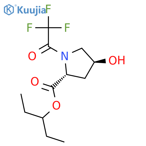 D-Proline, 4-hydroxy-1-(trifluoroacetyl)-, 1-ethylpropyl ester, (4S)-rel- structure