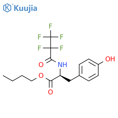 Tyrosine, N-(2,2,3,3,3-pentafluoro-1-oxopropyl)-, butyl ester structure