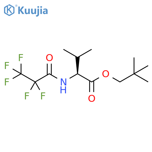 Valine, N-(2,2,3,3,3-pentafluoro-1-oxopropyl)-, 2,2-dimethylpropyl ester structure