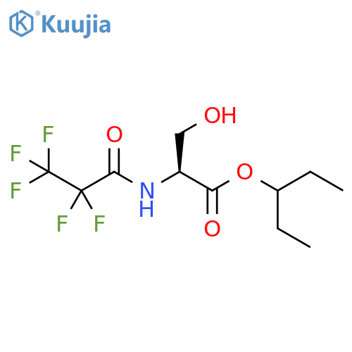 Serine, N-(2,2,3,3,3-pentafluoro-1-oxopropyl)-, 1-ethylpropyl ester structure