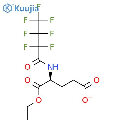 Glutamic acid, N-(2,2,3,3,4,4,4-heptafluoro-1-oxobutyl)-, 1-ethyl ester structure