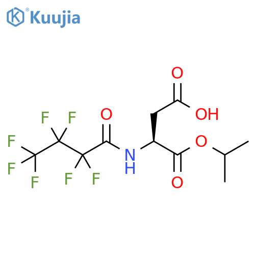 Aspartic acid, N-(2,2,3,3,4,4,4-heptafluoro-1-oxobutyl)-,1-(1-methylethyl) ester structure