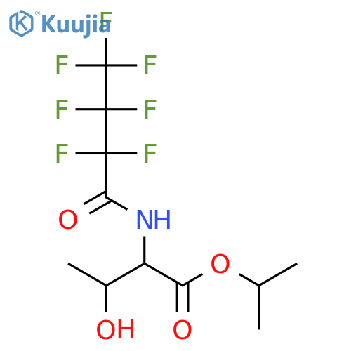 Threonine, N-(2,2,3,3,4,4,4-heptafluoro-1-oxobutyl)-, 1-methylethyl ester structure