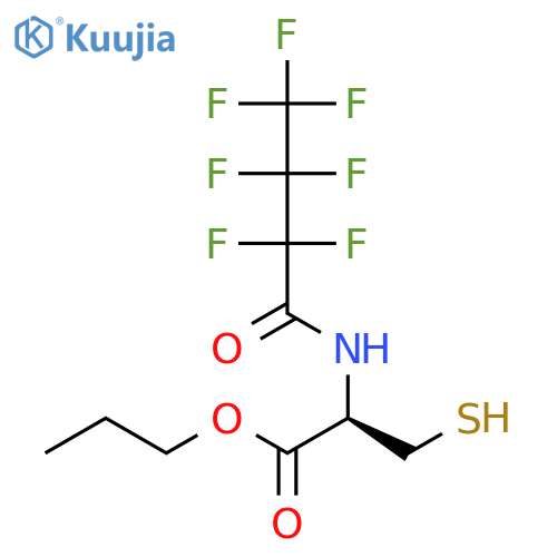 Cysteine, N-(2,2,3,3,4,4,4-heptafluoro-1-oxobutyl)-, propyl ester structure