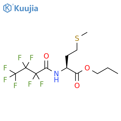 Methionine, N-(2,2,3,3,4,4,4-heptafluoro-1-oxobutyl)-, propyl ester structure