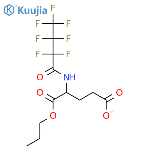 Glutamic acid, N-(2,2,3,3,4,4,4-heptafluoro-1-oxobutyl)-, 1-propyl ester structure