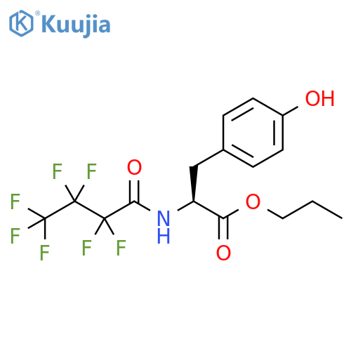 Tyrosine, N-(2,2,3,3,4,4,4-heptafluoro-1-oxobutyl)-, propyl ester structure
