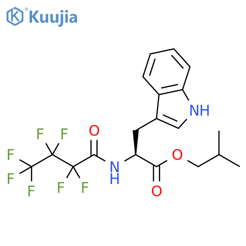 Tryptophan, N-(2,2,3,3,4,4,4-heptafluoro-1-oxobutyl)-, 2-methylpropyl ester structure