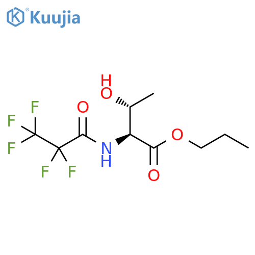 Threonine, N-(2,2,3,3,3-pentafluoro-1-oxopropyl)-, propyl ester structure