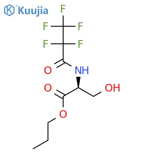 Serine, N-(2,2,3,3,3-pentafluoro-1-oxopropyl)-, propyl ester structure