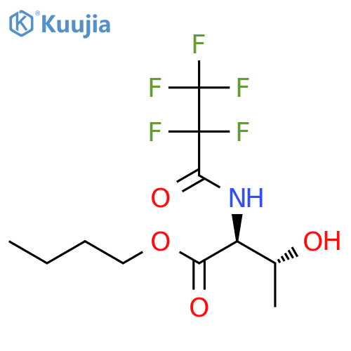 Threonine, N-(2,2,3,3,3-pentafluoro-1-oxopropyl)-, butyl ester structure