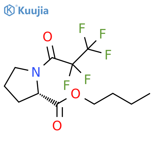 Proline, 1-(2,2,3,3,3-pentafluoro-1-oxopropyl)-, butyl ester structure