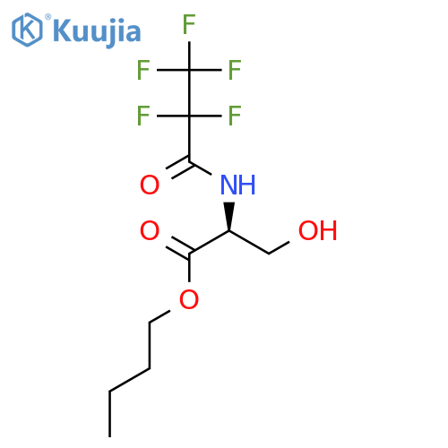 Serine, N-(2,2,3,3,3-pentafluoro-1-oxopropyl)-, butyl ester structure