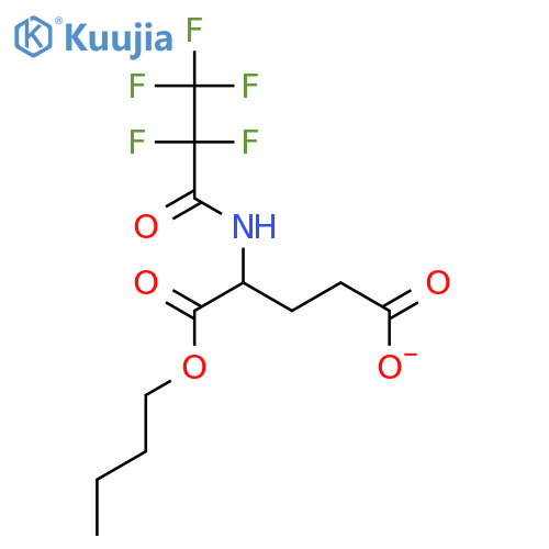 Glutamic acid, N-(2,2,3,3,3-pentafluoro-1-oxopropyl)-, 1-butyl ester structure