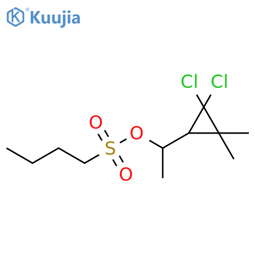 1-Butanesulfonic acid, 1-(2,2-dichloro-3,3-dimethylcyclopropyl)ethyl ester structure