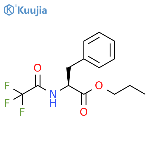 Phenylalanine, N-(trifluoroacetyl)-, propyl ester structure