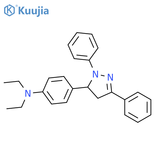 Benzenamine, 4-(4,5-dihydro-1,3-diphenyl-1H-pyrazol-5-yl)-N,N-diethyl- structure