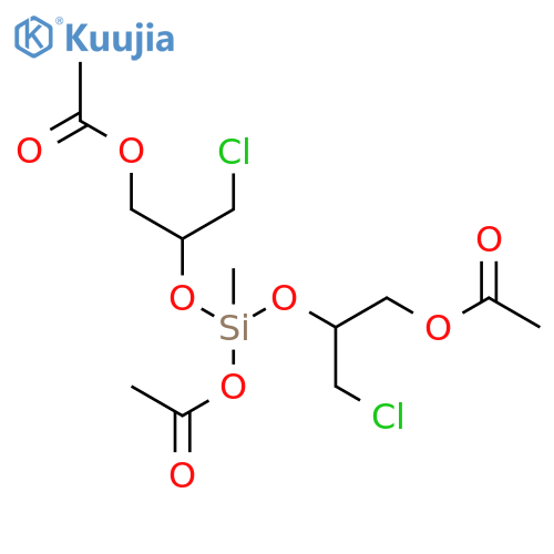 3,5,8-Trioxa-4-siladecane-1,4-diol, 2,6-bis(chloromethyl)-4-methyl-9-oxo-, 1,4-diacetate structure