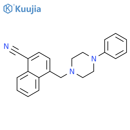 1-Naphthalenecarbonitrile, 4-[(4-phenyl-1-piperazinyl)methyl]- structure