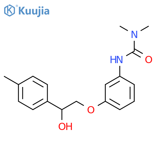 Urea, N'-[3-[2-hydroxy-2-(4-methylphenyl)ethoxy]phenyl]-N,N-dimethyl- structure