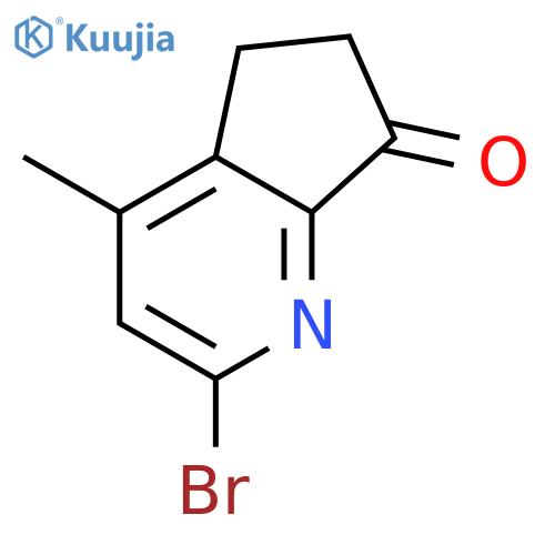 2-Bromo-4-methyl-5,6-dihydro-7H-cyclopenta[b]pyridin-7-one structure