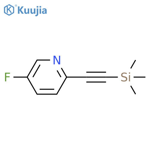 5-fluoro-2-2-(trimethylsilyl)ethynylpyridine structure