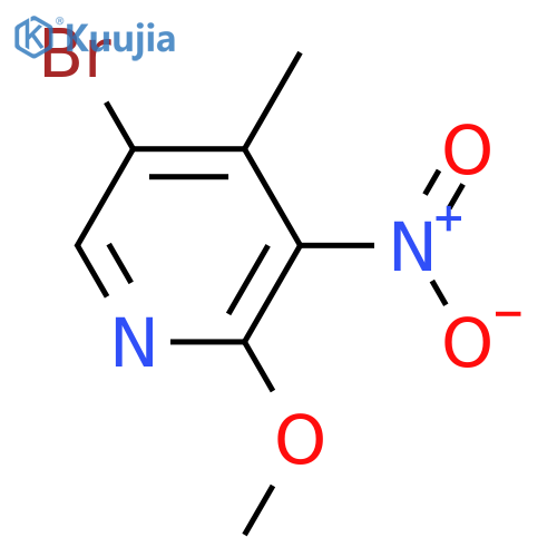 5-bromo-2-methoxy-4-methyl-3-nitro-pyridine structure