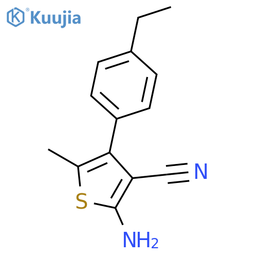 2-Amino-4-(4-ethylphenyl)-5-methylthiophene-3-carbonitrile structure