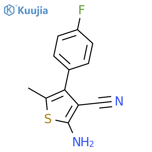 2-Amino-4-(4-fluorophenyl)-5-methylthiophene-3-carbonitrile structure