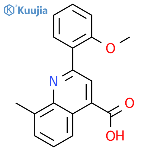 2-(2-Methoxyphenyl)-8-methylquinoline-4-carboxylic acid structure